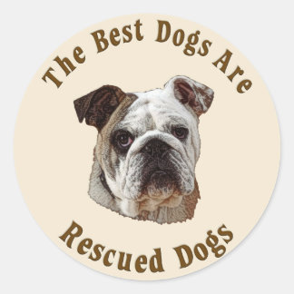 Adesivo Os Melhores Cães São Recuperados (Bulldog)