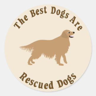 Adesivo Os Melhores Cães São Recuperados - Ouro Retriever