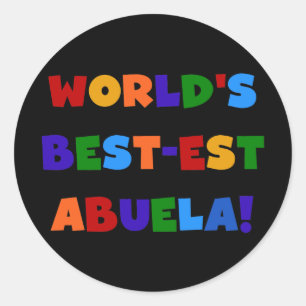 Adesivo Os melhores Camisetas de Abuela Bright do mundo