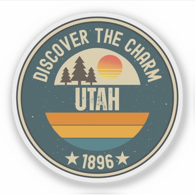 Adesivo Os Mighty 5 de Utah - Presente dos Parques Naciona (Frente)