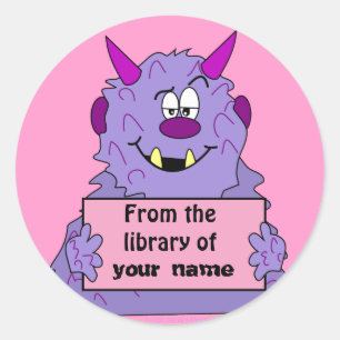 Adesivo Os miúdos bonitos roxos do monstro personalizaram