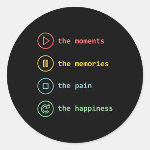 Adesivo Os momentos as memórias a dor a felicidade
