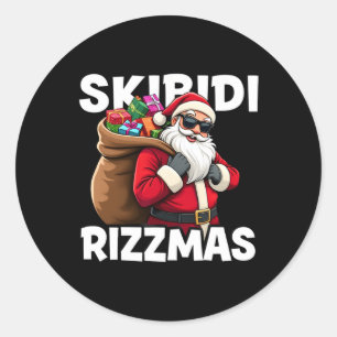 Adesivo Os Papais noeis do Skibidi Rizzmas têm Feliz de jo