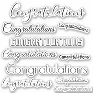 Adesivo Os parabéns exprimem o preto #2 de somente  