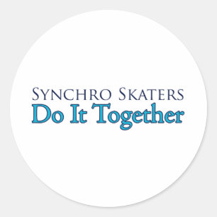 Adesivo Os patinadores Synchro fazem-no junto