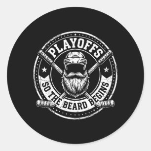 Adesivo Os Playoffs A Barba Começa Amante de Hóquei no Gel