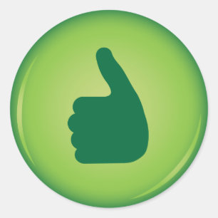 Adesivo Os polegares levantam a aprovação verde