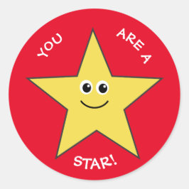 Adesivo Os professores de estrelas amarelas elogiam o verm