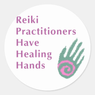 Adesivo Os Profissionais Da Reiki Têm Mãos Para A Curação