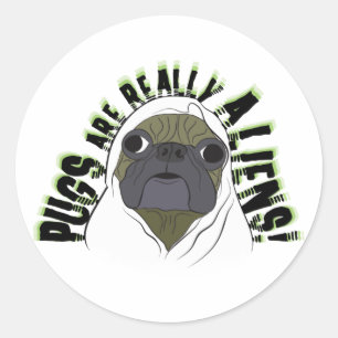 Adesivo os pugs são realmente aliens