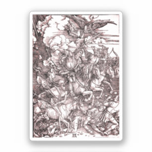 Adesivo Os Quatro Cavaleiros do Apocalipse (Dürer, 1498)