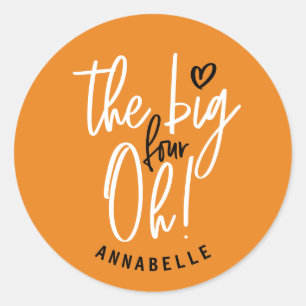 Adesivo Os quatro grandes! presente de favor de aniversár