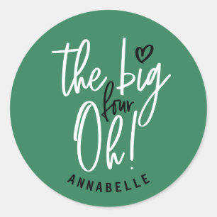 Adesivo Os quatro grandes! presente de favor de aniversár