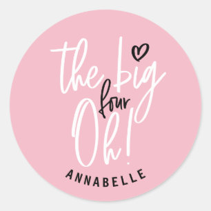 Adesivo Os quatro grandes! presente de favor do aniversári