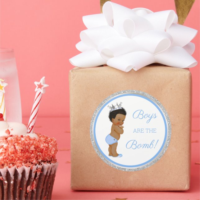 Adesivo Os rapazes são a Bomba! Bath Gift Etc Blue Silver  (Festa)