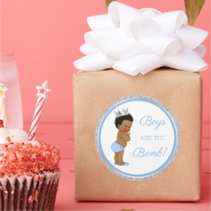 Adesivo Os rapazes são a Bomba! Bath Gift Etc Blue Silver