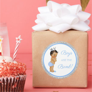 Adesivo Os rapazes são a Bomba! Bath Gift Etc Blue Silver