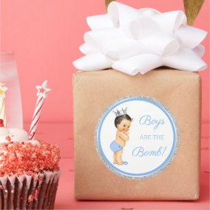 Adesivo Os rapazes são a Bomba! Bath Gift Etc Blue Silver