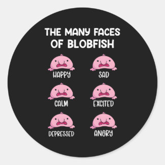 Adesivo Os Rostos Y De Um Peixe Blob Escuro