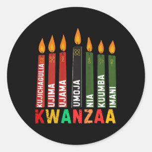 Adesivo Os Sete Princípios De Kwanzaa Kinara Happy Kwanz
