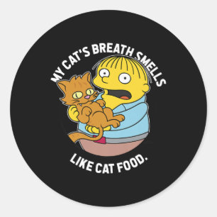 Adesivo Os Simpsons Ralph Meus Gatos Respiram Cheira A Gat