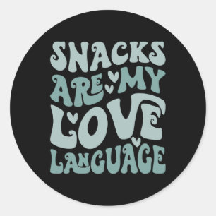 Adesivo Os Snacks São A Minha Língua Do Amor, Crianças Do 