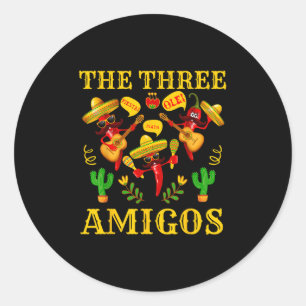 Adesivo Os Três Amigos - Engraçados Cinco De Mayo