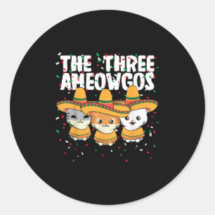 Adesivo Os Três Amigos Mexicanos Cinco De Mayo Cute Cats A