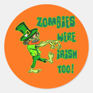 Adesivo Os zombis eram irlandeses demasiado!