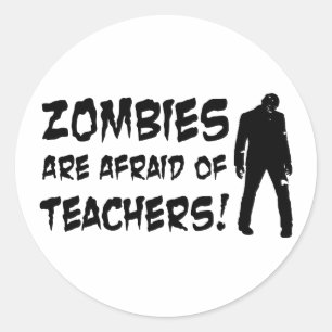 Adesivo Os zombis estão receosos dos professores