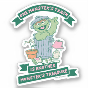 Adesivo Oscar, o Grouch   Monster Treasure Graphic