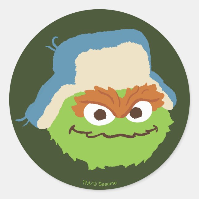 Adesivo Oscar o Monstro Floresta Rosto (Frente)