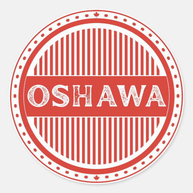 Adesivo Oshawa City Pride Emblem – Canadian Identity (Frente)