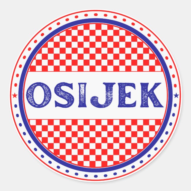 Adesivo Osijek City Pride Emblem – Croatian Identity (Frente)