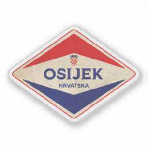 Adesivo Osijek Croácia Vintage