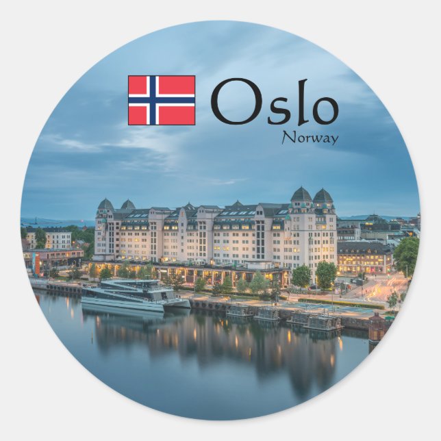 Adesivo Oslo Noruega Souvenir (Frente)
