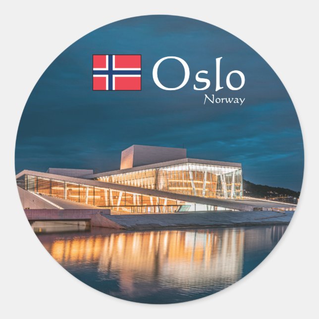 Adesivo Oslo Noruega Souvenir (Frente)