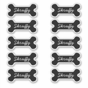 Adesivo Osso negro com nome