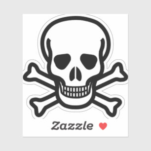 Adesivo ossos cruzados de crânio-perigo