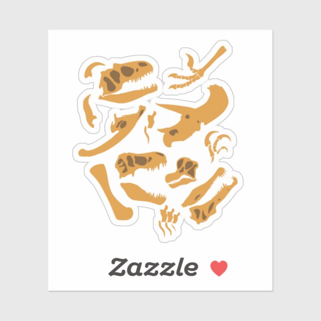 Adesivo Ossos do Dinossauro (Folha)