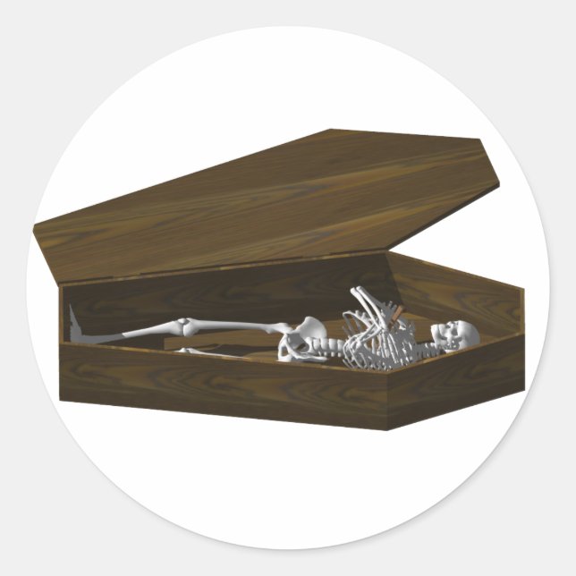 Adesivo Ossos em um Coffin: Halloween: (Frente)