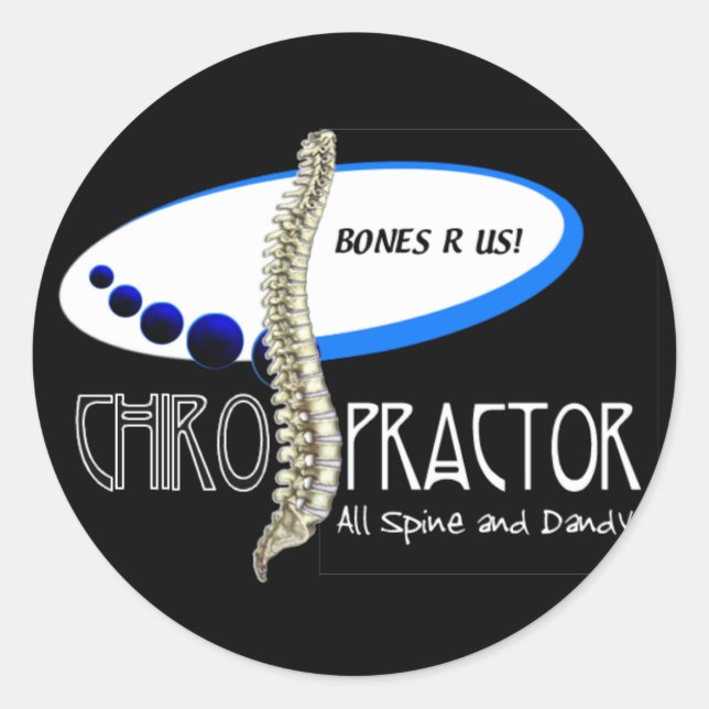 ADESIVO OSSOS R US CHIROPRACTOR - TODA ESPINA E DANDITA (Frente)