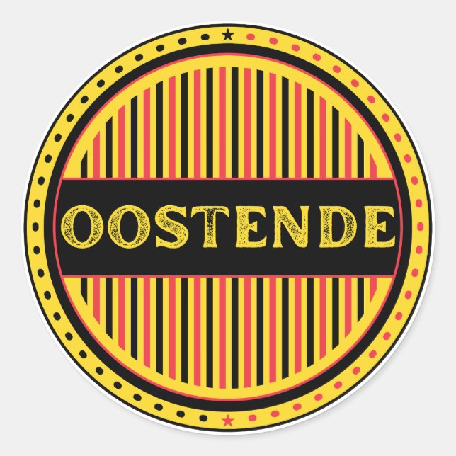 Adesivo Ostend City Pride Emblem – Belgian Identity (Frente)