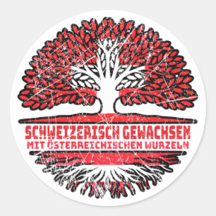 Adesivo Österreich Österreichisch Schweizer Schweiz Baum