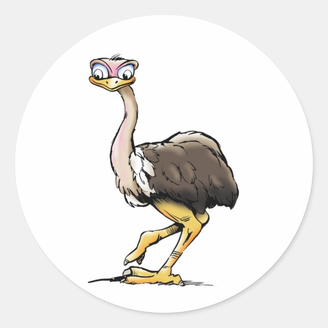 Adesivo Ostrich Stickers (Frente)