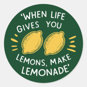 Adesivo Otimismo de Limonada, limões verão