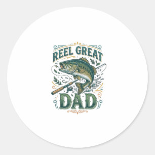 Adesivo Ótimo Pai de Carrete Vintage Camisa de Pesca Desig
