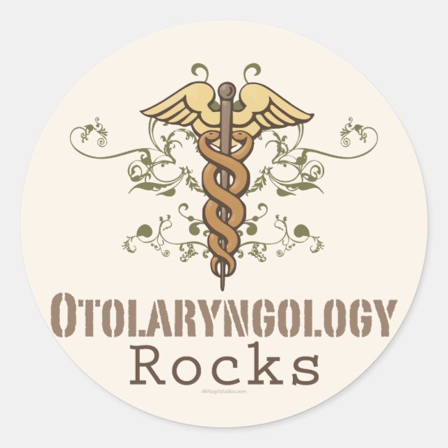 Adesivo Otolaringologia Rocks Caduceus Stickers (Frente)