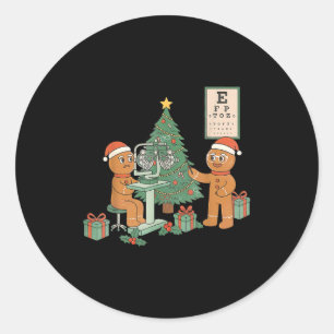 Adesivo Otometria Biscoito de Natal Óptico Visão Esquadrão