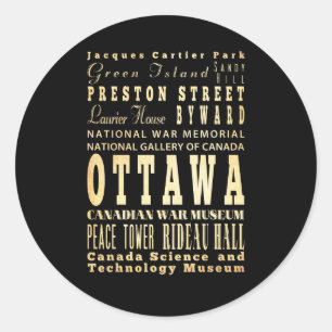 Adesivo Ottawa Cidade do Canadá - Tipografia Art